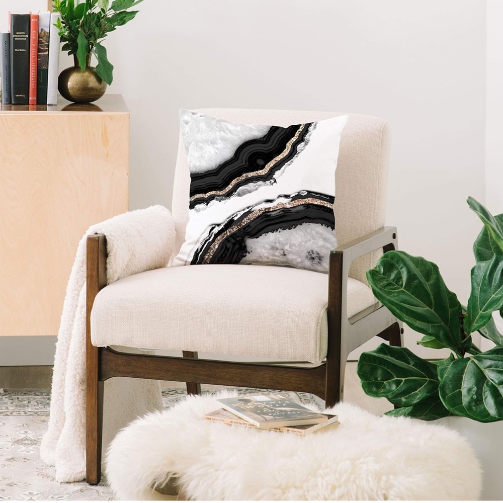 Society6 Anita Bella Jantz Agate Glitter Glam Indoor Throw Pillow | 20 x 20
